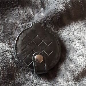 Bottega Veneta Black Leather pocket Mirror,Accessory